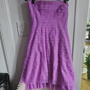 Adrianna Papell Lilac Strapless Dress